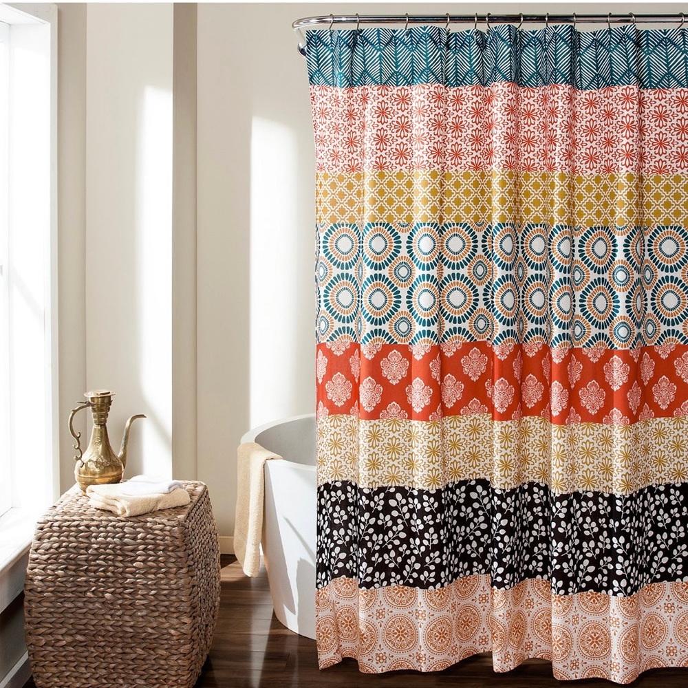Lush Decor Bohemian Stripe Shower Curtain